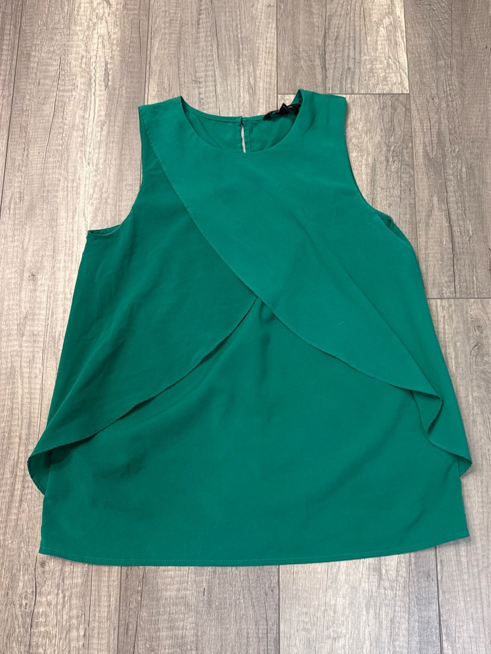 Banana Republic Emerald Green Draped Sleeveless Shell